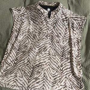 Zebra Print Scrub Top